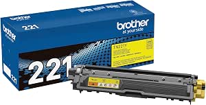 Brother Genuine Standard Yield Toner Cartridge, TN221Y, Replacement Yellow Color
Toner, Page Yield Up to 1,400 Pages, Amazon Dash Replenishment Cartridge, TN221