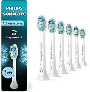 Philips Sonicare C2 Plaque Control Brush Heads, 18 Month Supply, White